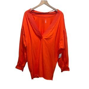 NEW FP Movement Pullover V-Neck Long-Sleeve